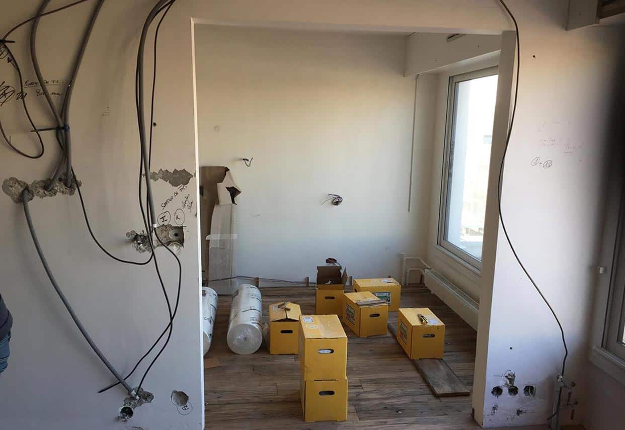 Rénovation chambre salon cuisine appartement à Paris 75015